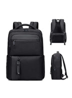 Black Laptop Backpack - 15.6" Polyester Business Bag