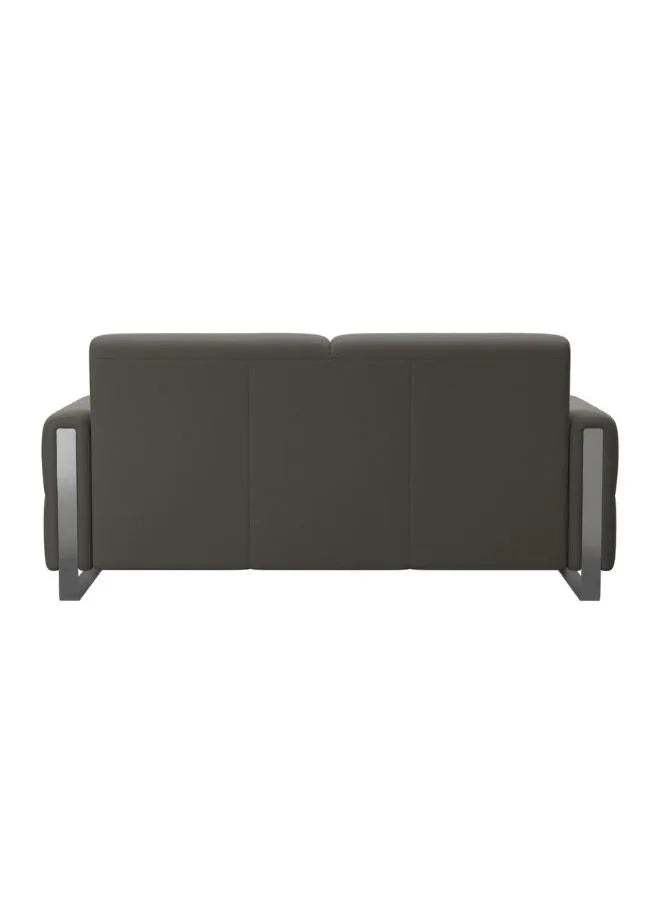 Fiona 2.5 Seater Leather Sofa with Steel Base back