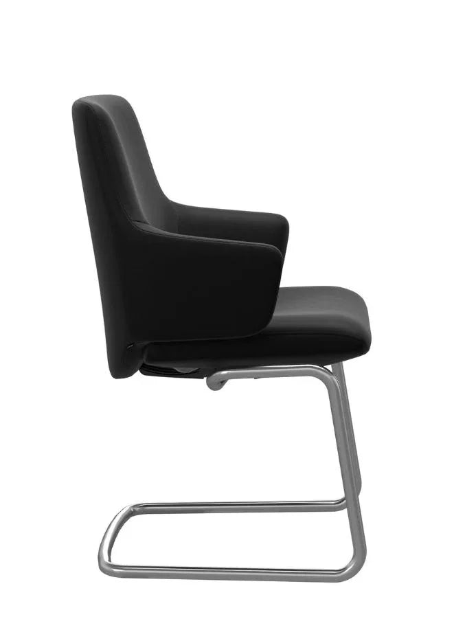 Stressless Laurel Low Back Leather Chair with Arms side