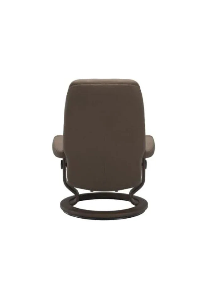 Stressless Consul Medium Classic Recliner with Footstool in Batick Leather – Scandinavian Ergonomic Chair with Plus System