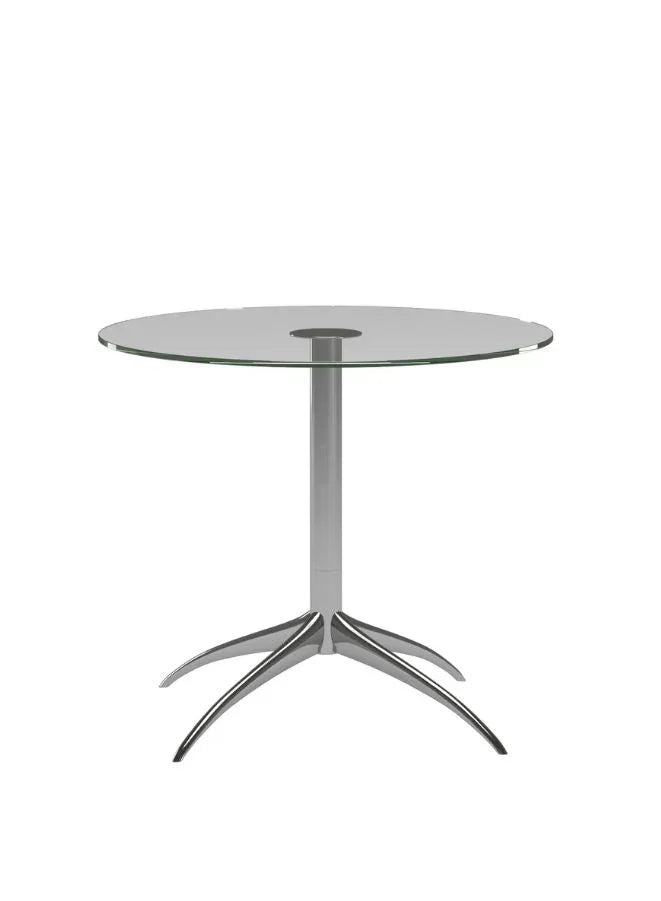 Stressless® Urban Star Side Table – Small Round Table with Polished Aluminum Legs | Modern Accent Table for Living Room and Office
