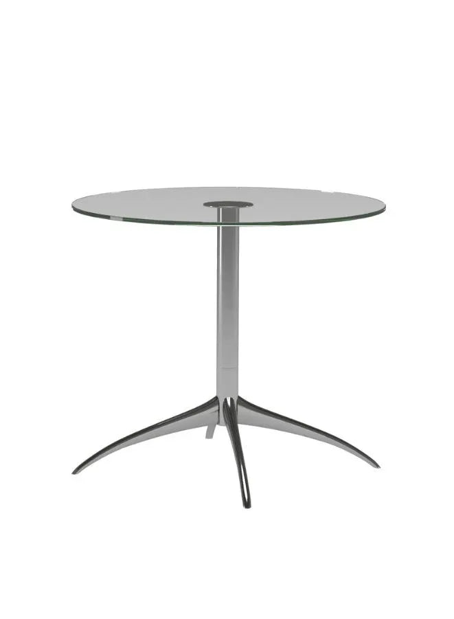 Stressless® Urban Star Side Table – Small Round Table with Polished Aluminum Legs | Modern Accent Table for Living Room and Office
