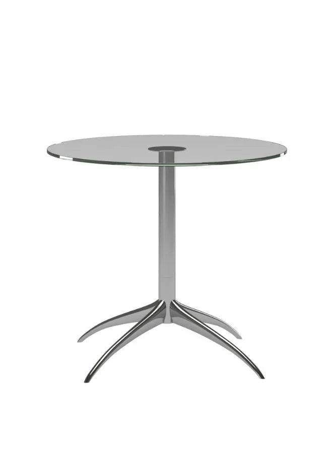 Stressless® Urban Star Side Table – Small Round Table with Polished Aluminum Legs | Modern Accent Table for Living Room and Office