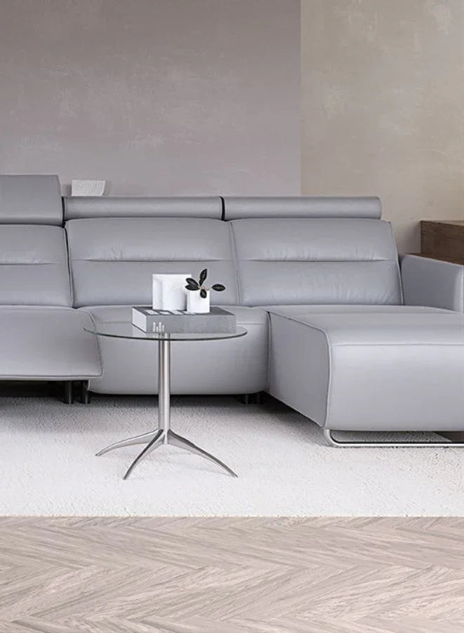 Stressless® Urban Star Side Table – Small Round Table with Polished Aluminum Legs | Modern Accent Table for Living Room and Office