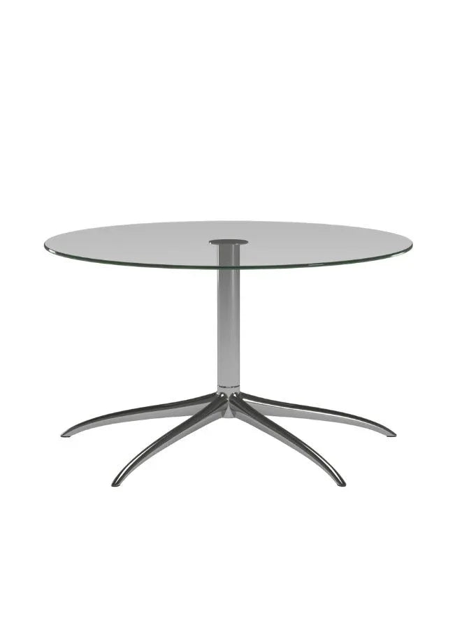 Stressless® Urban Star Side Table – Small Round Table with Polished Aluminum Legs | Modern Accent Table for Living Room and Office