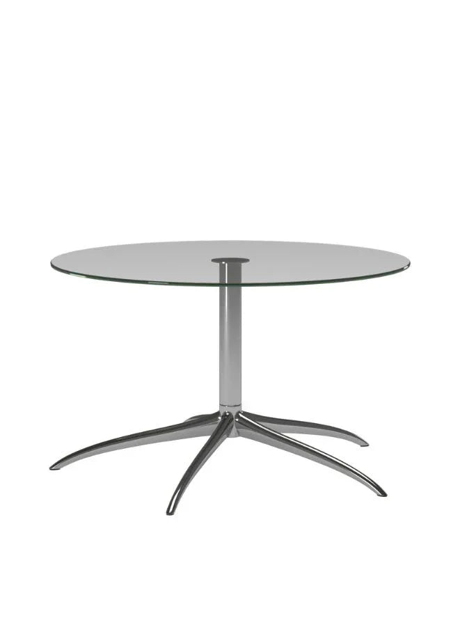 Stressless® Urban Star Side Table – Small Round Table with Polished Aluminum Legs | Modern Accent Table for Living Room and Office