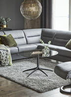 Stressless® Urban Star Side Table – Small Round Table with Polished Aluminum Legs | Modern Accent Table for Living Room and Office