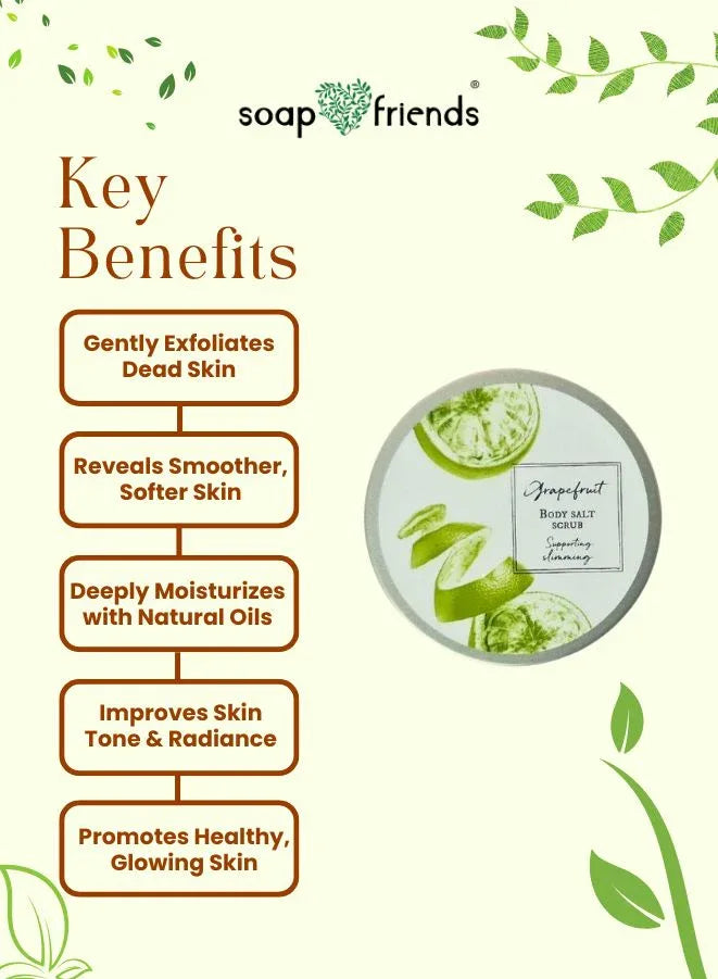 Soap & Friends Natural Salt-Sugar Body Scrub with Grapefruit