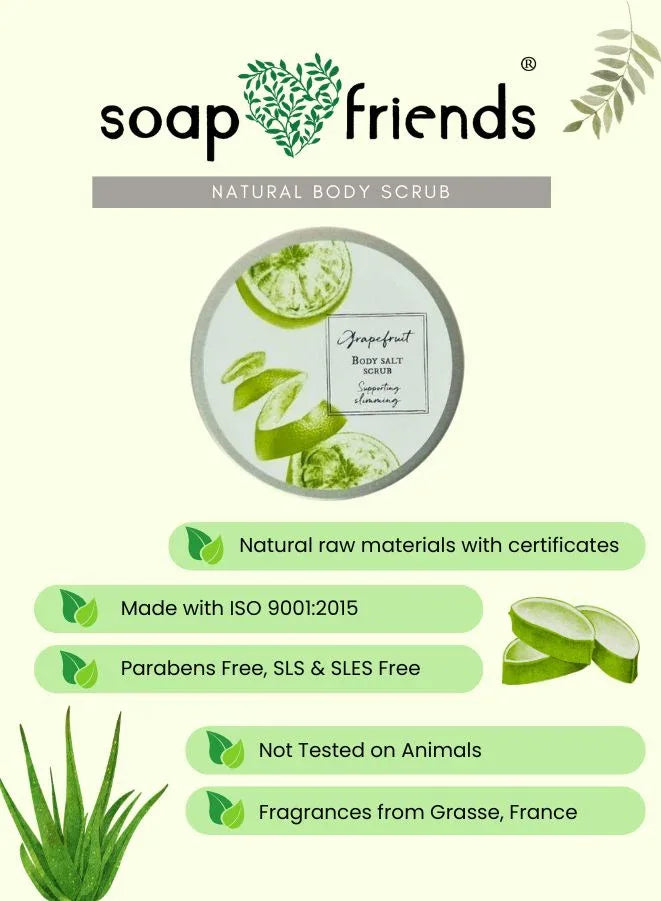 Soap & Friends Natural Salt-Sugar Body Scrub with Grapefruit
