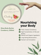 Soap&Friends Cranberry 80% Shea Butter Moisturizer with Avocado Oil - 200 ml