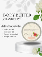 Soap&Friends Cranberry 80% Shea Butter Moisturizer with Avocado Oil - 200 ml