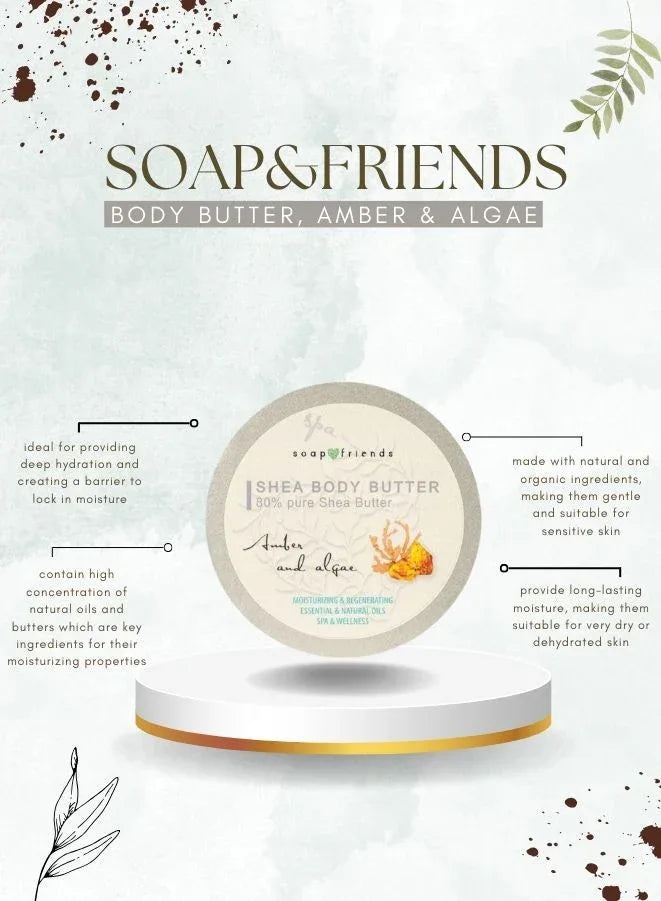 Soap&Friends Amber with Algae 80% Shea Butter Moisturizer with Avocado Oil - 200 ml