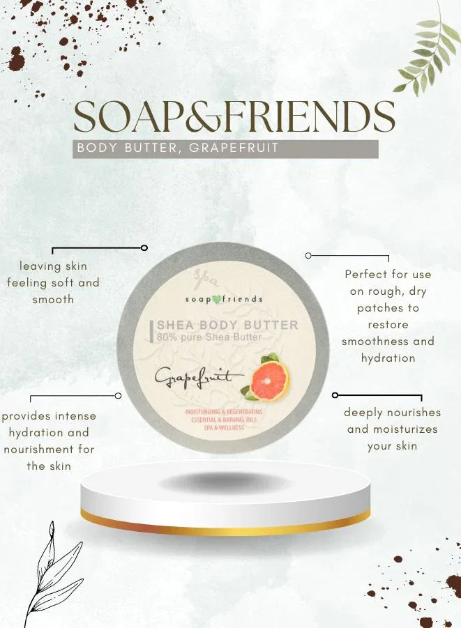 Soap&Friends Grapefruit 80% Shea Butter Moisturizer with Avocado Oil - 50 ml