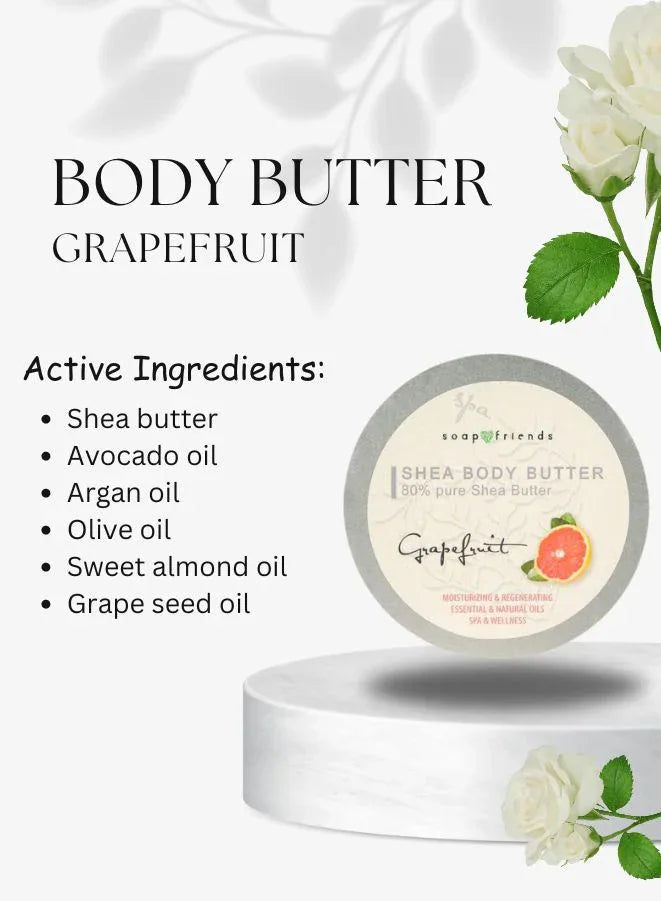 Soap&Friends Grapefruit 80% Shea Butter Moisturizer with Avocado Oil - 50 ml