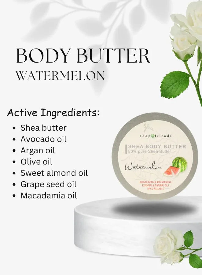 Soap&Friends Watermelon 80% Shea Butter Moisturizer with Avocado Oil - 50 ml