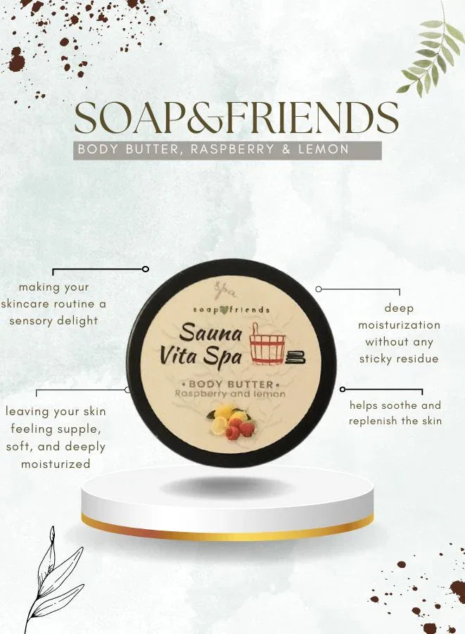 Raspberry Lemon Bliss Body Butter |  Luxurious Spa treatment for Your Skin Post-Sauna