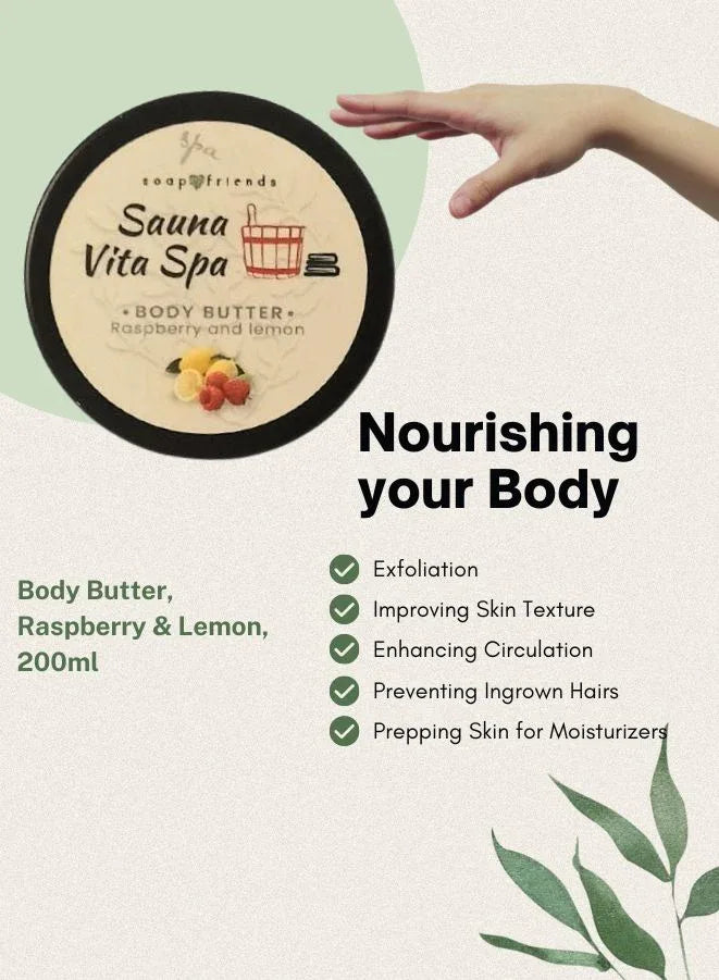 Raspberry Lemon Bliss Body Butter |  Luxurious Spa treatment for Your Skin Post-Sauna
