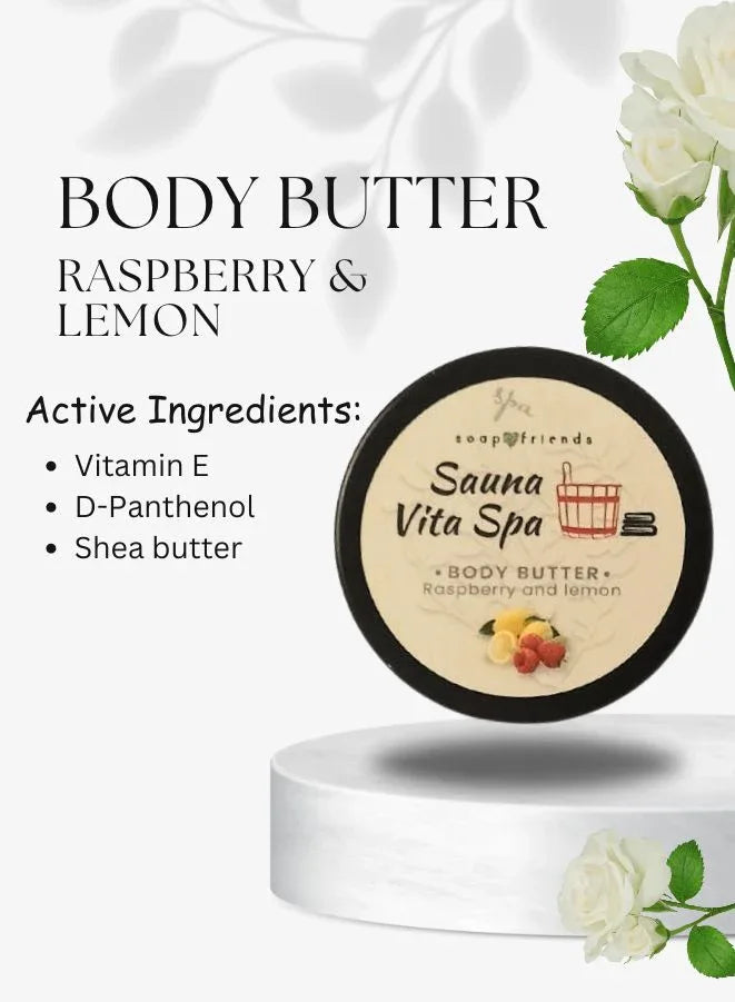 Raspberry Lemon Bliss Body Butter |  Luxurious Spa treatment for Your Skin Post-Sauna