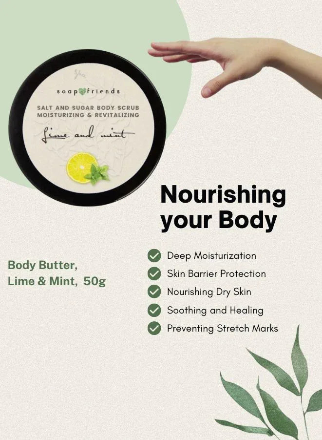 Soap & Friends Natural Lime & Mint Body Scrub
