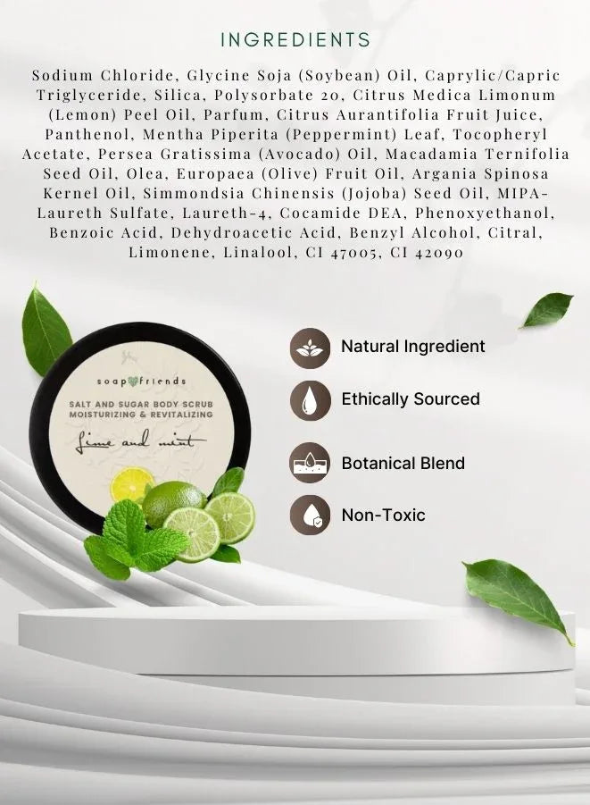 Soap & Friends Natural Lime & Mint Body Scrub