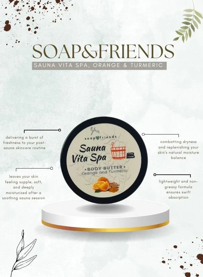 Orange Turmeric Infusion - 50ml Body Butter for Post-Sauna for Silky Smooth Skin