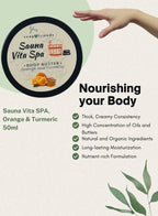 Orange Turmeric Infusion - 50ml Body Butter for Post-Sauna for Silky Smooth Skin