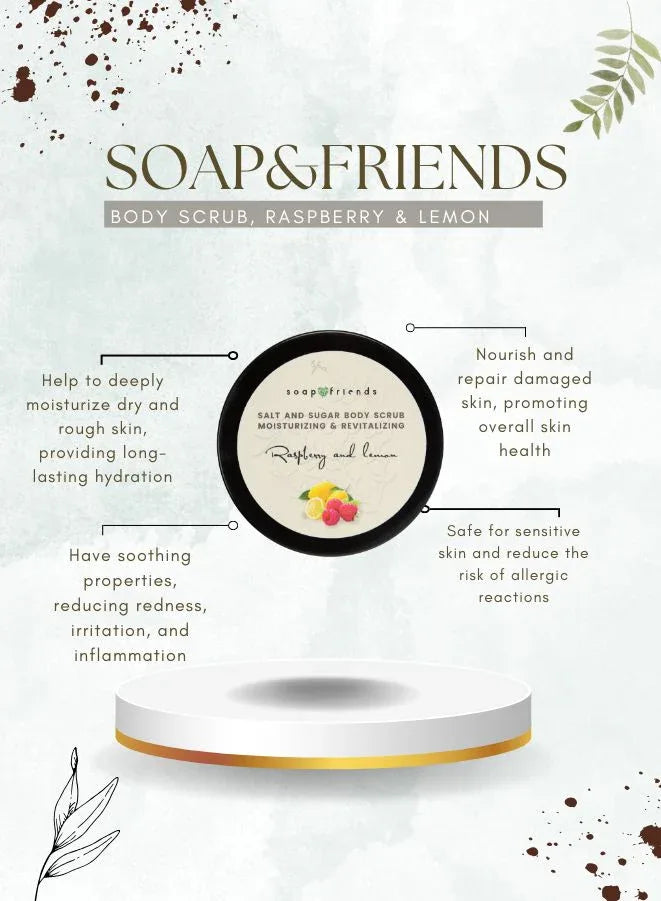 Soap & Friends Natural Raspberry & Lemon Body Scrub