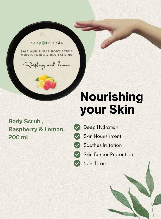 Soap & Friends Natural Raspberry & Lemon Body Scrub