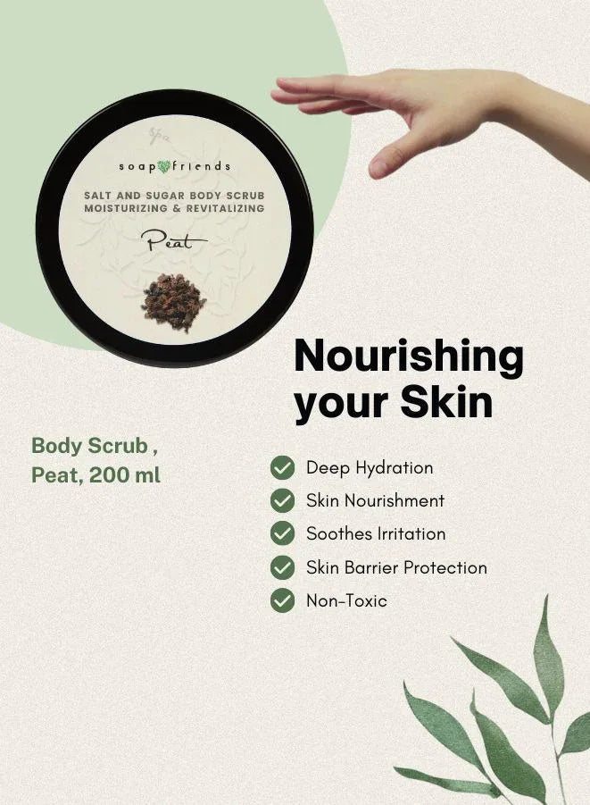 Soap & Friends Natural Peat Body Scrub Scoop