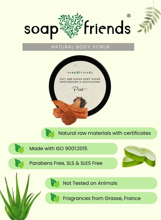 Soap & Friends Natural Peat Body Scrub Scoop