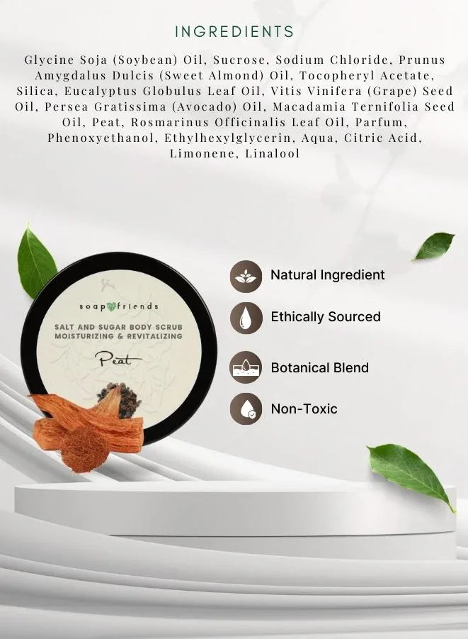 Soap & Friends Natural Peat Body Scrub Scoop