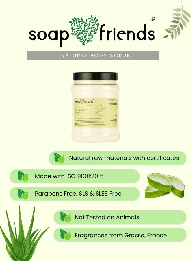 Soap&Friends Sauna Vita Spa Body Scrub – Raspberry & Lemon, 1.5kg