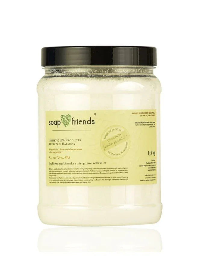 Soap&Friends Sauna Vita SpaNatural Body Scrub – Lime & Mint, 1.5kg