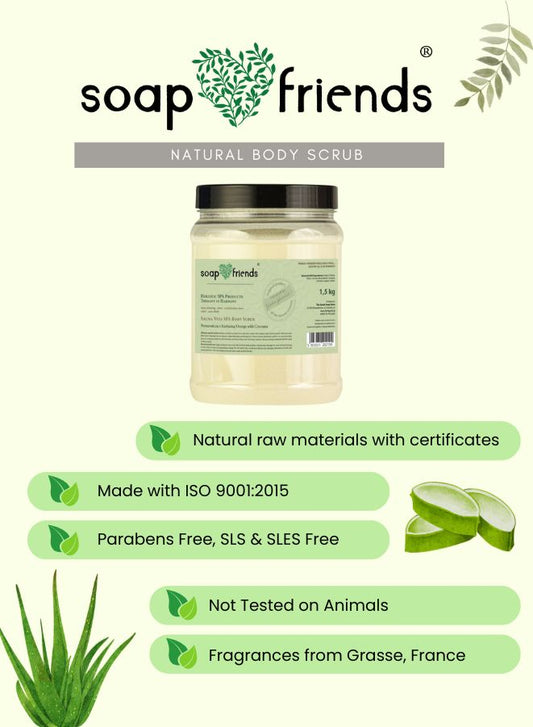 Natural Sauna Vita Spa Orange & Turmeric Body Scrub – 1.5kg | Soap & Friends | Detoxifying Salt Scrub