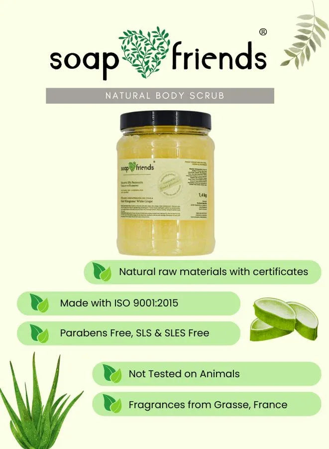 Soap&Friends White Grape Body Scrub – 1.4kg
