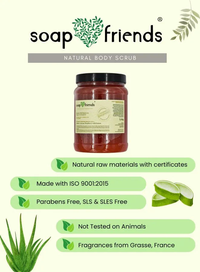 Soap&Friends Raspberry & Lemon Body Scrub – 1.4kg