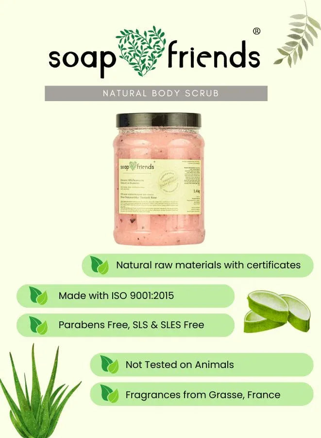 Soap&Friends Damask Rose Body Scrub – 1.4kg