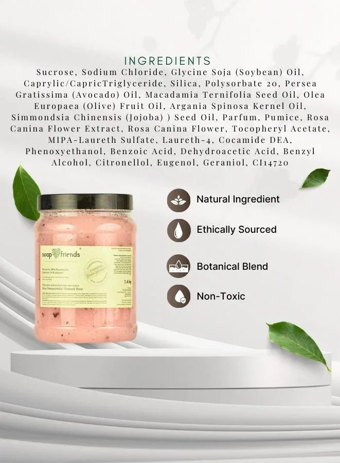 Soap&Friends Damask Rose Body Scrub – 1.4kg