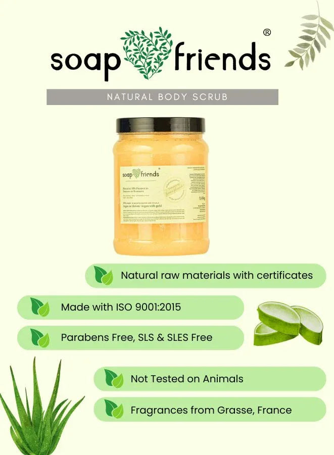 Soap&Friends Argan & Gold Body Scrub – 1.4kg