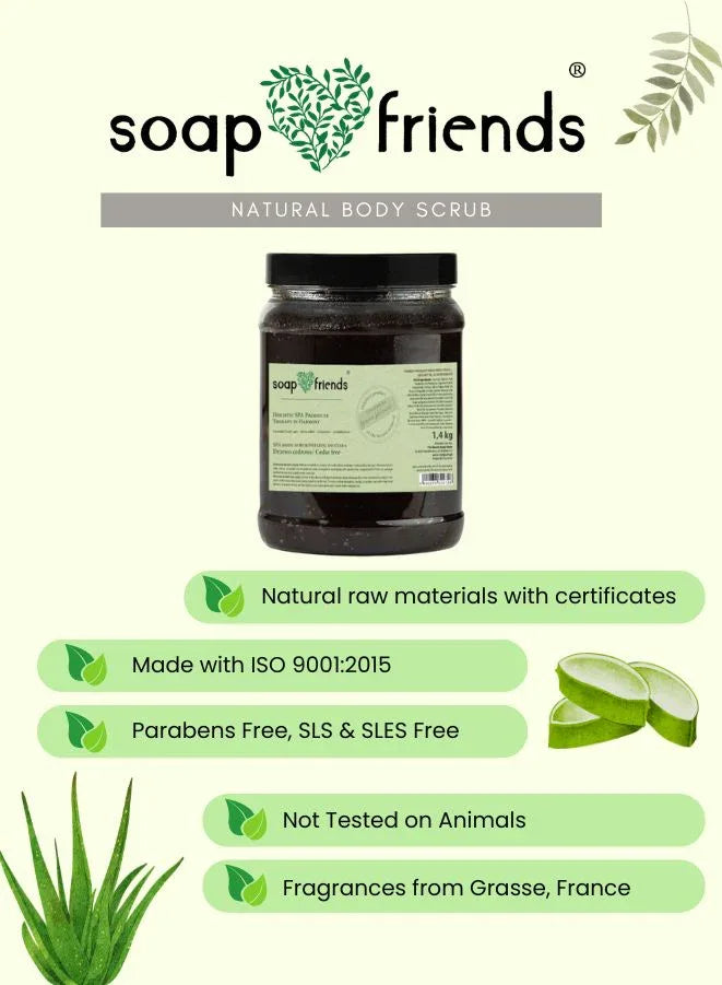 Soap&Friends Cedar Wood Ritual Body Scrub for Men – 1.4kg