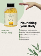 Soap&Friends Fine-Grained Orange Bath Salt – Natural Refreshing Bath Salt for Relaxation, Uplifting Citrus Aroma, Cruelty-Free Wellness Body Care