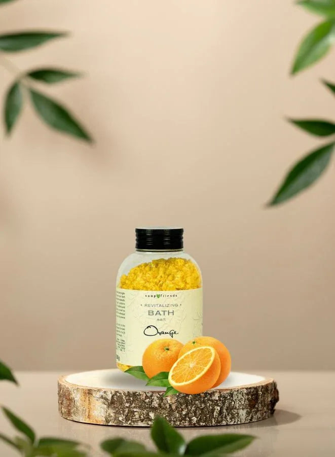Soap&Friends Fine-Grained Orange Bath Salt – Natural Refreshing Bath Salt for Relaxation, Uplifting Citrus Aroma, Cruelty-Free Wellness Body Care