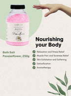 Soap&Friends Fine-Grained Passion Flower Bath Salt – Natural Relaxing Bath Salt with Floral Aroma, Cruelty-Free, Soothing Self-Care for Body & Mind