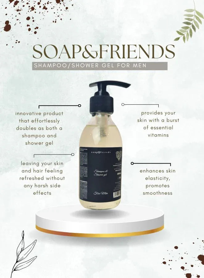Soap&Friends 2 in 1 Pumpkin Shampoo and Shower Gel for Men 200 ml