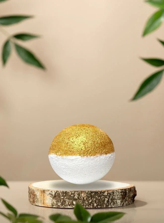 تجربة سبا فاخرة من شركة سوب آند فريندز برائحة الاستحمام الفوارة من الذهب الأرغان