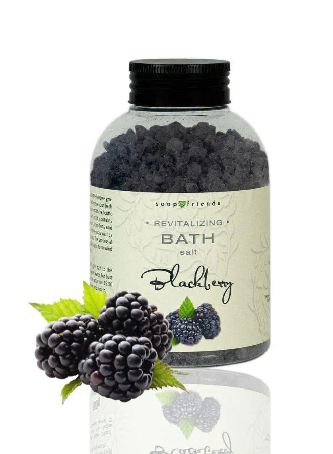 Soap&Friends Juicy Blackberry Bath Salt 500 g – Natural Bath Salt for Nourished Skin, Youthful Glow, and Relaxing Self-Care, Cruelty-Free Body Wellness