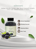 ملح الاستحمام سوب آند فريندز جوسي بلاك بيري للبشرة المغذية والشبابية، 500 جرام