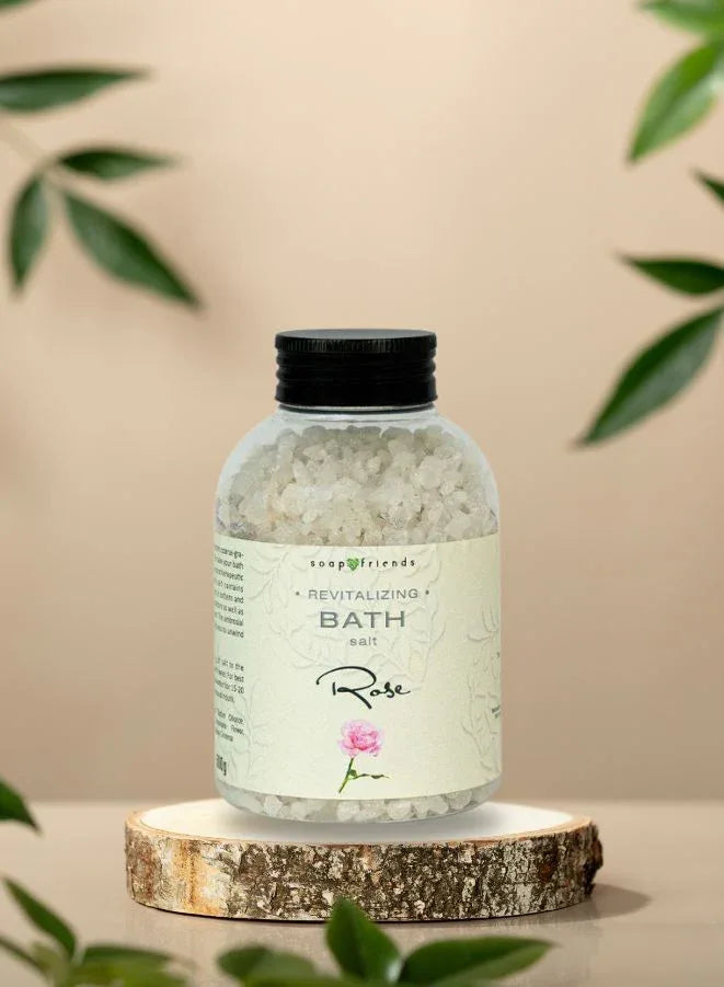Soap&Friends Romantic Rose Bath Salt – Natural Bath Salt for Youthful Radiance, Soft Skin, and Relaxing Self-Care, Cruelty-Free Luxury Body Wellness