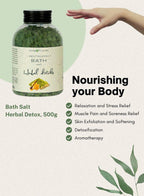 Soap&Friends Purifying Herbal Detox Bath Salt 500 g – Natural Bath Salt for Cleansed and Renewed Skin, Relaxation, and Wellness, Cruelty-Free Herbal Body Care