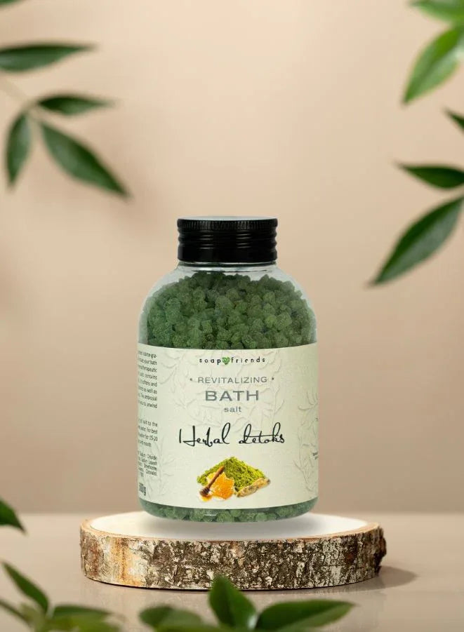 Soap&Friends Purifying Herbal Detox Bath Salt 500 g – Natural Bath Salt for Cleansed and Renewed Skin, Relaxation, and Wellness, Cruelty-Free Herbal Body Care